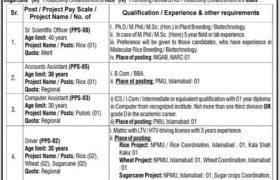 PARC Jobs 2022 / Pakistan Agricultural Research Council