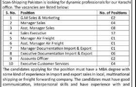 Jobs in Scan Shipping Pakistan 2022