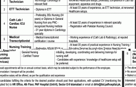 Jobs in PAF Hospital Islamabad 2022