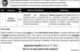 Jobs in Pakistan Medical Commission 2022