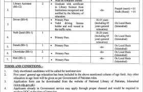 National Library of Pakistan Jobs 2022