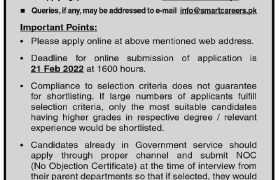 Jobs in Public Sector Organization Karachi 2022