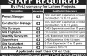 Construction Jobs in Lahore 2022
