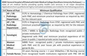 Jobs in MMC General Hospital Peshawar 2022
