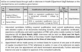 Health Department Gilgit Baltistan 2022
