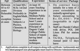 Jobs in Chenab College Athara Hazari 2022