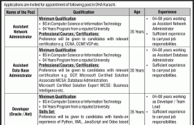 DHA Karachi Careers 2022
