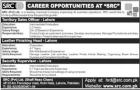 Jobs in SRC Pvt Ltd 2022