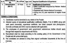 Fatima Jinnah Medical University Lahore Jobs 2022