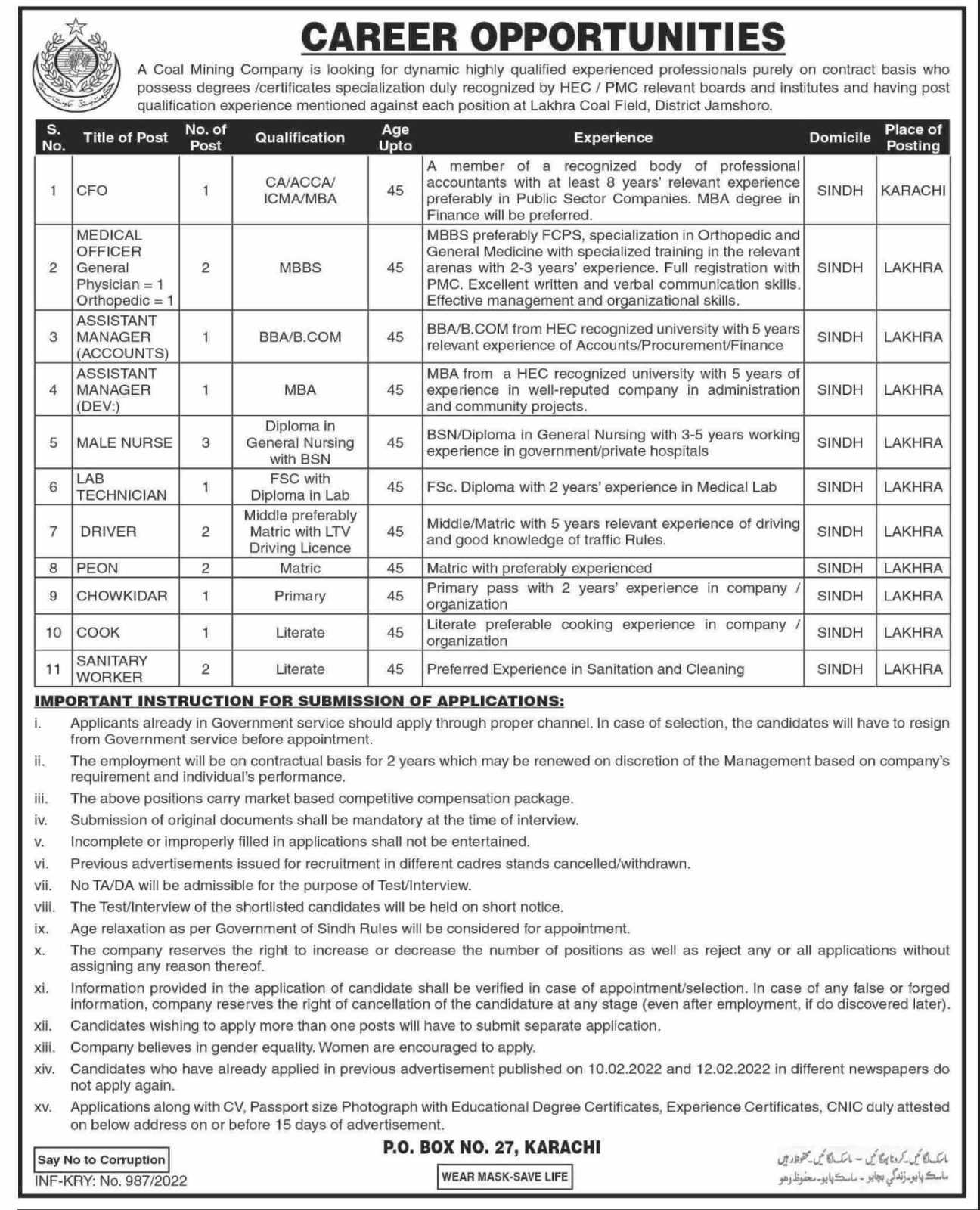 jobs-in-coal-mining-company-jamshoro-2022-latest-jobs-in-pakistan