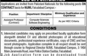 Jobs in NUML Faisalabad Campus 2022