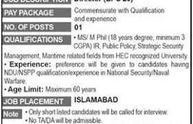 Job in Pakistan Navy War College 2022