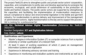 Giz Pak Jobs in Lahore 2022