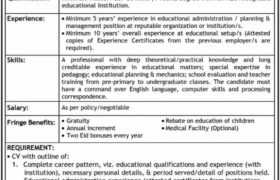 Jobs in DHA Education System Lahore 2022