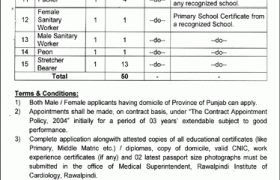 Jobs in Rawalpindi Institute of Cardiology 2022