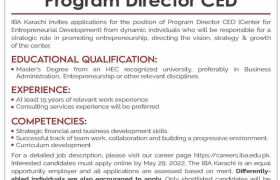 Position Available at IBA Karachi 2022