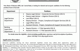 Careers at State Bank of Pakistan 2022