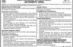 Jobs at Zulfiqarabad Development Authority 2022