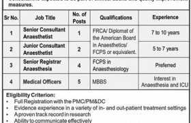 Positions at Hameed Latif Hospital Lahore 2022