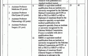 Jobs in Rawalpindi Medical University 2022