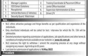 Vacancies at National Logistics Cell 2022