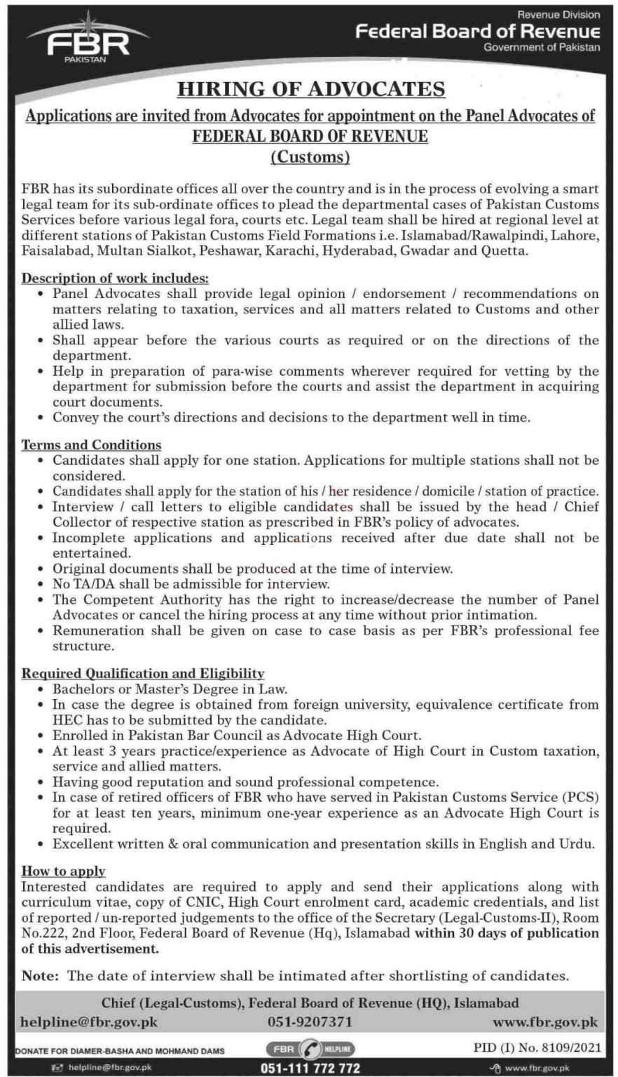 positions-at-federal-board-of-revenue-2022-latest-jobs-in-pakistan