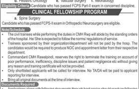 Postgraduate Trainee Program CMH Rawalpindi 2022