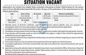 Jobs at Board of Revenue Khyber Pakhtunkhwa 2022