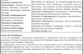 Jobs at Federal Urdu University 2022