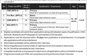 Jobs at Central Ordnance Depot Havelian 2022