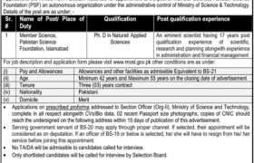Positions at Ministry of Science & Technology 2022