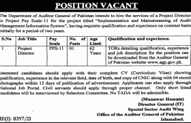 Post at Department of Auditor General of Pakistan 2022