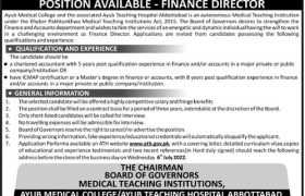 Position Available at Ayub Medical Hospital 2022