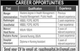 Jobs at Al Khidmat Raazi Hospital Rawalpindi 2022
