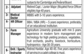 The Hub Cadet College Karachi Jobs 2022