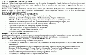 Jobs at Pakistan Cricket Board 2022