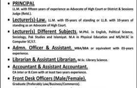 Jobs at Ravi Law College Lahore 2022
