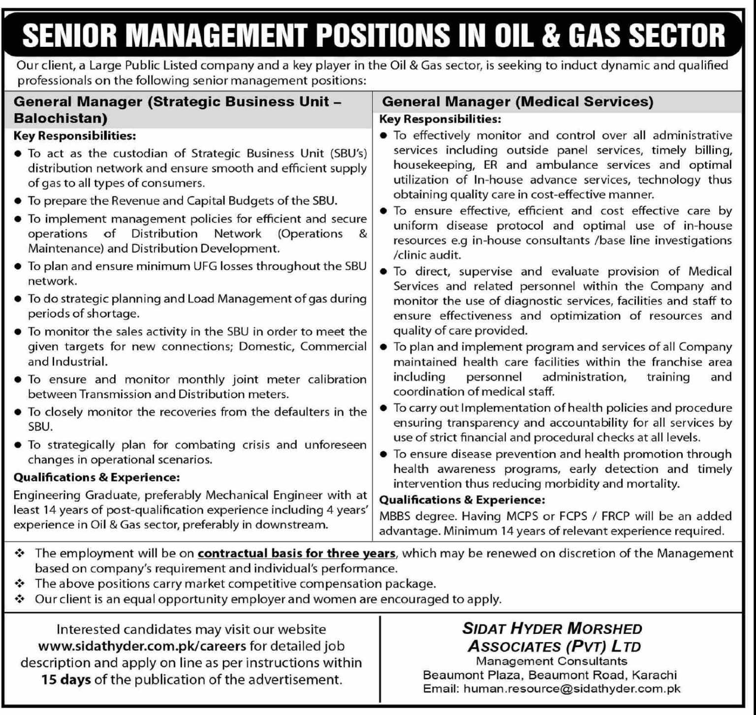 Jobs in Oil & Gas Sector 2022