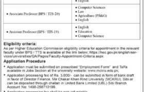 Jobs at MCKRU Sibi 2022