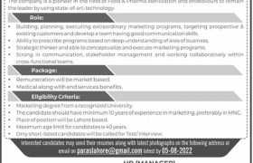 Jobs at PARAS Lahore 2022