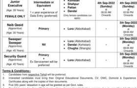 Jobs at NADRA Abbottabad & Kohistan 2022