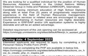 Positions Available at UNMOGIP Islamabad 2022