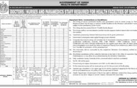 Jobs at Health Department Sindh 2022