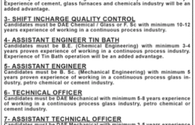 New Jobs at Tariq Glass Industries Limited 2022