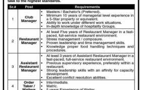 Jobs at Quetta Club 2022