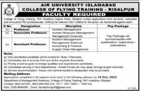 Jobs at Air University Islamabad 2022
