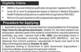 Jobs at Foundation University Medical College 2022