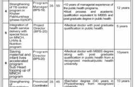 New Jobs at Health Department KPK 2022
