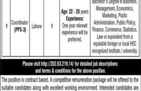 Public Sector Jobs in Lahore 2022