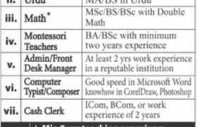 Jobs at The Guidance School Rawalpindi 2022